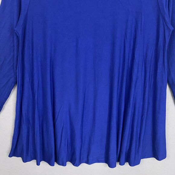 Comfy USA Sweater Womens XS Blue Open Front Drape Cardigan Minimal Made in USA - Picture 8 of 12